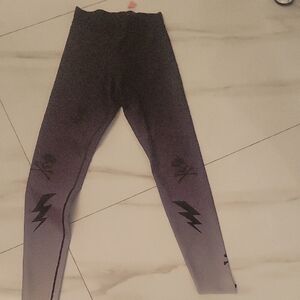 Ultra Cor WomensOmbre Lightning Leggings - Black and Gray